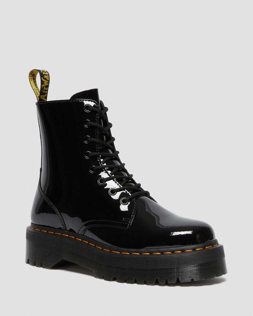 Dr. Martens Jadon Patent Nahka Miesten Platform Nilkkurit - Mustat Nilkkurit [379-HNIOLR]